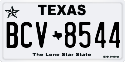 TX license plate BCV8544