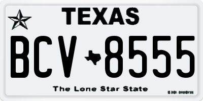TX license plate BCV8555