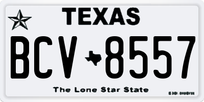 TX license plate BCV8557