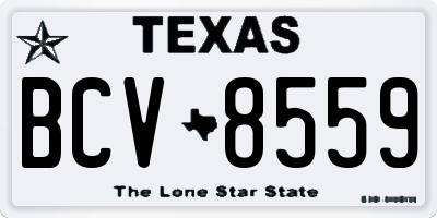 TX license plate BCV8559