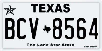 TX license plate BCV8564