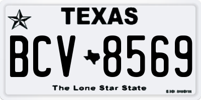 TX license plate BCV8569
