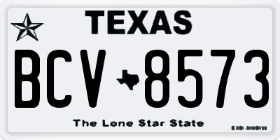 TX license plate BCV8573