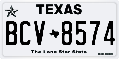 TX license plate BCV8574