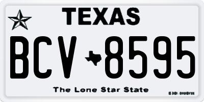 TX license plate BCV8595