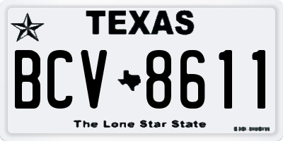 TX license plate BCV8611