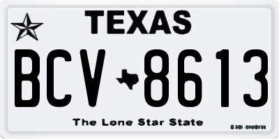 TX license plate BCV8613