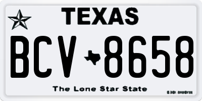 TX license plate BCV8658
