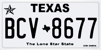 TX license plate BCV8677