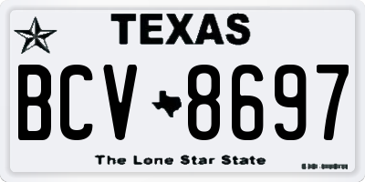 TX license plate BCV8697