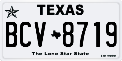TX license plate BCV8719