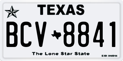 TX license plate BCV8841