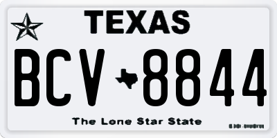 TX license plate BCV8844