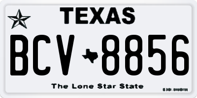 TX license plate BCV8856