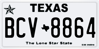 TX license plate BCV8864