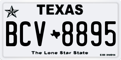 TX license plate BCV8895