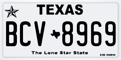 TX license plate BCV8969
