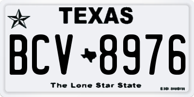 TX license plate BCV8976