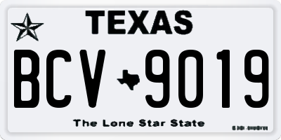 TX license plate BCV9019