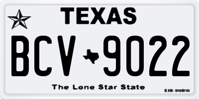 TX license plate BCV9022