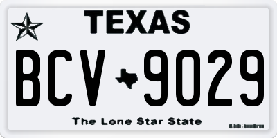 TX license plate BCV9029