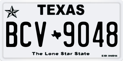 TX license plate BCV9048