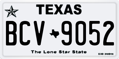 TX license plate BCV9052