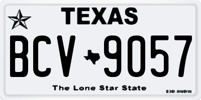 TX license plate BCV9057