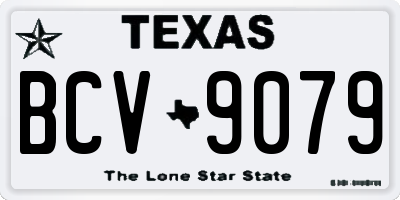 TX license plate BCV9079
