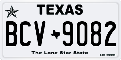 TX license plate BCV9082