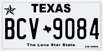 TX license plate BCV9084