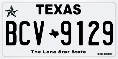 TX license plate BCV9129