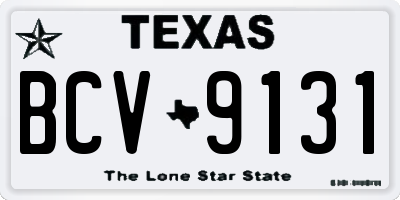 TX license plate BCV9131