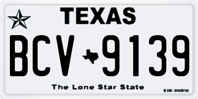 TX license plate BCV9139
