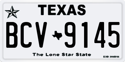 TX license plate BCV9145