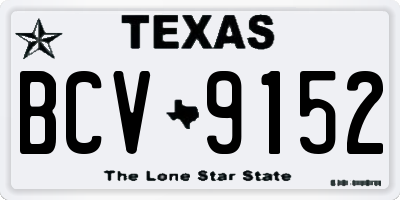 TX license plate BCV9152