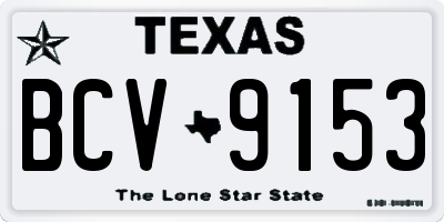 TX license plate BCV9153