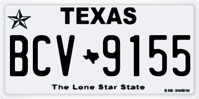 TX license plate BCV9155