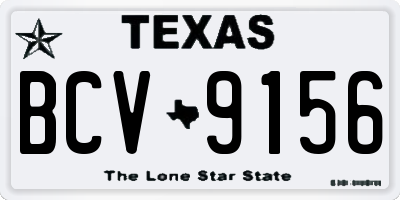 TX license plate BCV9156