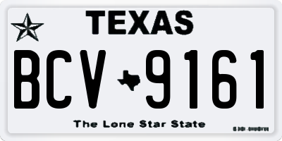 TX license plate BCV9161