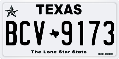 TX license plate BCV9173