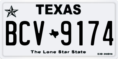 TX license plate BCV9174