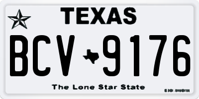 TX license plate BCV9176