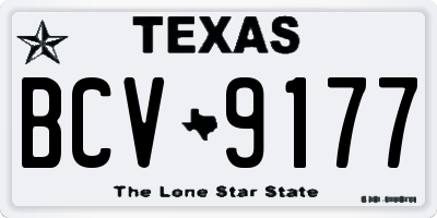 TX license plate BCV9177