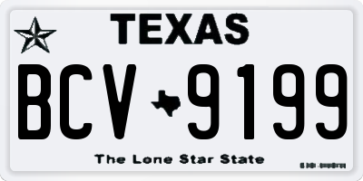 TX license plate BCV9199