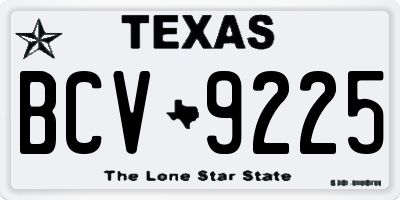 TX license plate BCV9225