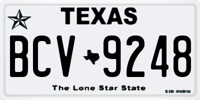TX license plate BCV9248
