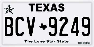 TX license plate BCV9249
