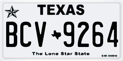 TX license plate BCV9264