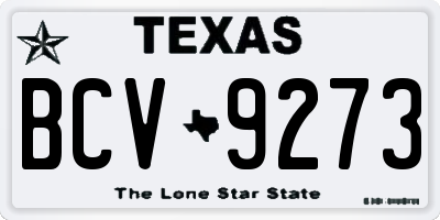 TX license plate BCV9273